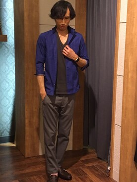 Suguru Yoshizakiさん（メンズ・178cm）の春コーディネート