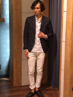 Suguru Yoshizakiさん（メンズ・178cm）の春コーディネート