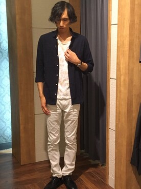 Suguru Yoshizakiさん（メンズ・178cm）の春コーディネート