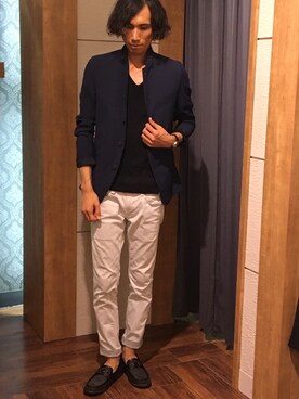 Suguru Yoshizakiさん（メンズ・178cm）の夏コーディネート