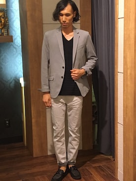 Suguru Yoshizakiさん（メンズ・178cm）の夏コーディネート