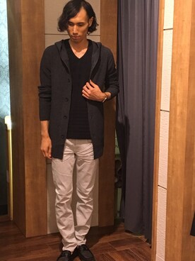 「ロング」｜「アイテム（ローファー）」を使った、Suguru Yoshizakiさん（メンズ・178cm）の夏コーディネート