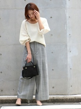 「Noble（ノーブル）のアイテム（バッグ）」を使った、yumiさん（レディース・158cm）の秋コーディネート