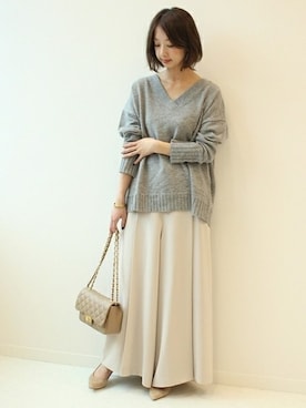 「Noble（ノーブル）のアイテム（バッグ）」を使った、yumiさん（レディース・158cm）の秋コーディネート