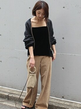 「Noble（ノーブル）のアイテム（ブルゾン）」を使った、yumiさん（レディース・158cm）の秋コーディネート