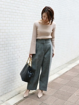 「Carol J.（キャロルジェイ）のアイテム」を使った、yumiさん（レディース・158cm）の秋コーディネート