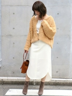 「Noble（ノーブル）のアイテム（バッグ）」を使った、yumiさん（レディース・158cm）の秋コーディネート