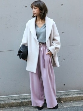 「FABIO RUSCONI（ファビオルスコーニ）のアイテム」を使った、yumiさん（レディース・158cm）の冬コーディネート