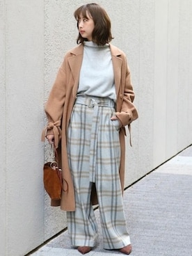 「Noble（ノーブル）のアイテム（ジャケット/アウター）」を使った、yumiさん（レディース・158cm）の冬コーディネート