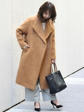 「Carol J.（キャロルジェイ）のアイテム」を使った、yumiさん（レディース・158cm）の冬コーディネート