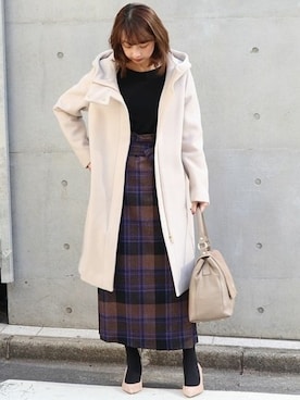 「Carol J.（キャロルジェイ）のアイテム」を使った、yumiさん（レディース・158cm）の冬コーディネート