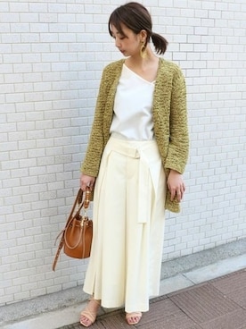 「Noble（ノーブル）のアイテム（バッグ）」を使った、yumiさん（レディース・158cm）の冬コーディネート