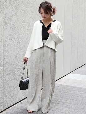 「Noble（ノーブル）のアイテム（バッグ）」を使った、yumiさん（レディース・158cm）の冬コーディネート