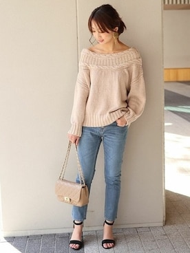 「Noble（ノーブル）のアイテム（バッグ）」を使った、yumiさん（レディース・158cm）の春コーディネート