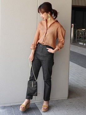 「SMIR NASLI（サミールナスリ）のアイテム」を使った、yumiさん（レディース・158cm）の春コーディネート