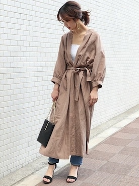 「SMIR NASLI（サミールナスリ）のアイテム」を使った、yumiさん（レディース・158cm）の春コーディネート