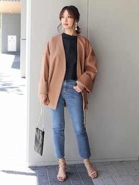 「SMIR NASLI（サミールナスリ）のアイテム」を使った、yumiさん（レディース・158cm）の春コーディネート