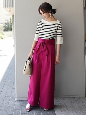 「Noble（ノーブル）のアイテム」を使った、yumiさん（レディース・158cm）の春コーディネート