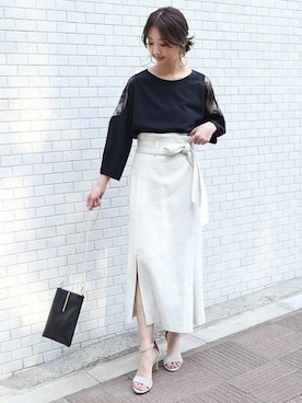 「SMIR NASLI（サミールナスリ）のアイテム」を使った、yumiさん（レディース・158cm）の春コーディネート