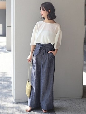 「SMIR NASLI（サミールナスリ）のアイテム」を使った、yumiさん（レディース・158cm）の春コーディネート