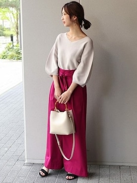 「ライトグレー」｜yumiさん（レディース・158cm）の春コーディネート