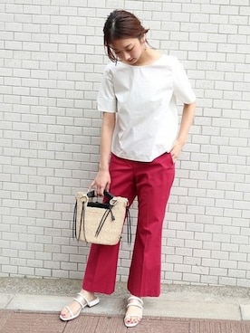 「Noble（ノーブル）のアイテム（パンツ）」を使った、yumiさん（レディース・158cm）の春コーディネート