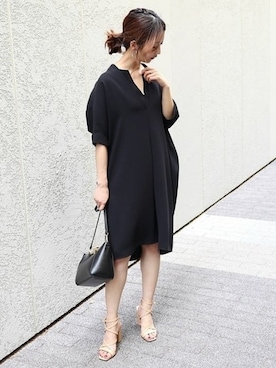 「お食事会」｜「アイテム（ワンピース）」を使った、yumiさん（レディース・158cm）の春コーディネート