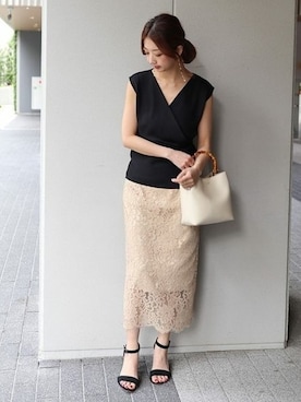 「カシュクール」｜yumiさん（レディース・158cm）の夏コーディネート