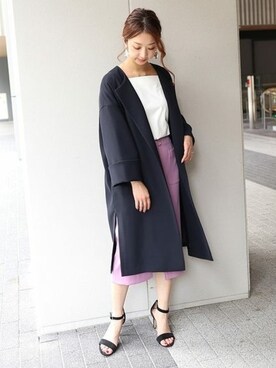 yumiさんの「T/Wダブルクロス フープジップタイトスカート◆」を使ったコーディネート