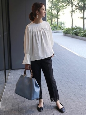 「Noble（ノーブル）のアイテム（パンツ）」を使った、yumiさん（レディース・158cm）の夏コーディネート