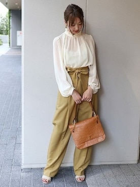 「STAIR（ステア）のアイテム」を使った、yumiさん（レディース・158cm）の秋コーディネート