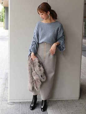 「Noble（ノーブル）のアイテム（アクセサリー）」を使った、yumiさん（レディース・158cm）の秋コーディネート