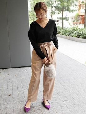 「Noble（ノーブル）のアイテム（アクセサリー）」を使った、yumiさん（レディース・158cm）の冬コーディネート