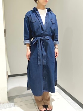 「HANES（ヘインズ）のアイテム（パンツ）」を使った、nano・universe 広島 STAFFさん（レディース・157cm）の夏コーディネート