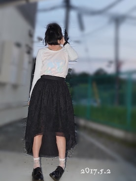 「Candy Stripper（キャンディストリッパー）のアイテム（ワンピース/ドレス、ピンク系）」を使った、asako*さん（レディース・158cm）の春コーディネート