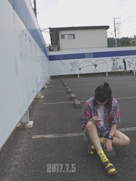 「RALPH LAUREN（ラルフ ローレン）のアイテム（シャツ/ブラウス、その他）」を使った、asako*さん（レディース・158cm）の夏コーディネート