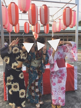 「utatane（ウタタネ）のアイテム（浴衣、その他）」を使った、asako*さん（レディース・158cm）の夏コーディネート