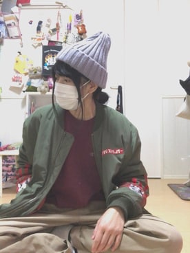 「TOMMY HILFIGER」｜「アイテム（MA-1）」を使った、asako*さん（レディース・158cm）の秋コーディネート