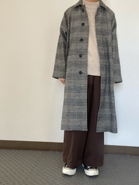「remer（リメール）のアイテム（チェスターコート）」を使った、shoさん（メンズ・166cm）の冬コーディネート