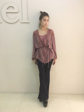 「snidel」｜reia uchiyamaさん（レディース・161cm）の冬コーディネート