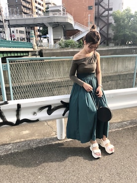 「snidel」｜reia uchiyamaさん（レディース・161cm）の夏コーディネート