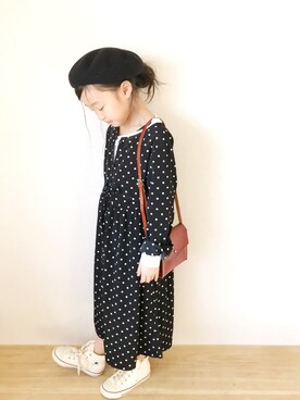「Right-on（ライトオン）のアイテム（シャツワンピース）」を使った、miyuuu.さん（キッズ・110cm）の春コーディネート