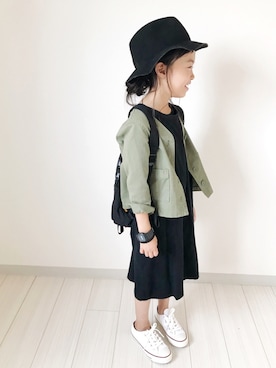 「SEVENDAYS=SUNDAY（セブンデイズサンデイ）のアイテム（ブルゾン）」を使った、miyuuu.さん（キッズ・110cm）の夏コーディネート