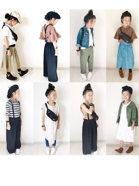 miyuuu.さん（キッズ・110cm）の夏コーディネート