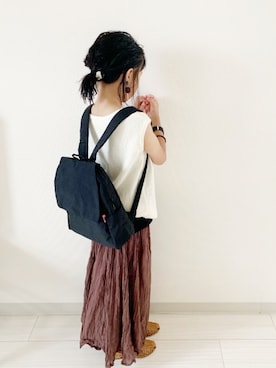 「CIAOPANIC TYPY（チャオパニックティピー）の【ママとおそろい】indiaボイルスカウチョ（その他パンツ）」を使った、miyuuu.さん（キッズ・104cm）の夏コーディネート