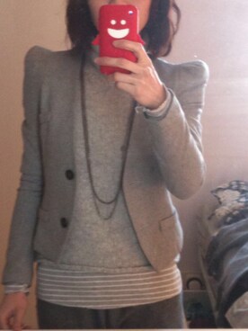 「UNKNOWN.（アンノウン）のアイテム（テーラードジャケット）」を使った、Yukki Liさん（レディース・158cm）の冬コーディネート