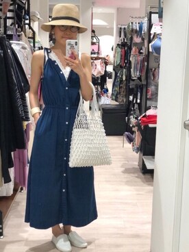 「blue」｜「アイテム（その他）」を使った、Yukki Liさん（レディース・158cm）の夏コーディネート