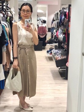 「earthtone」｜「アイテム（その他）」を使った、Yukki Liさん（レディース・158cm）の夏コーディネート