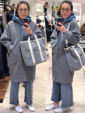 「Maple（メープル）のアイテム（パンツ）」を使った、Yukki Liさん（レディース・158cm）の冬コーディネート