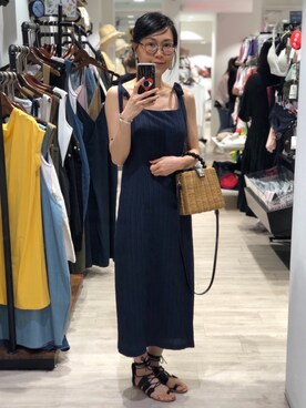 「blue」｜「アイテム（その他）」を使った、Yukki Liさん（レディース・158cm）の夏コーディネート